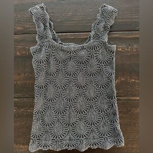 Free People floral knit camisole